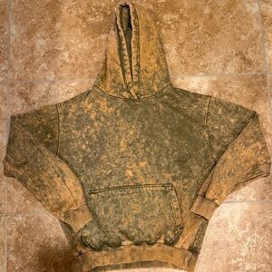 Vintage Style SUN acid Wash Hoodie size Small